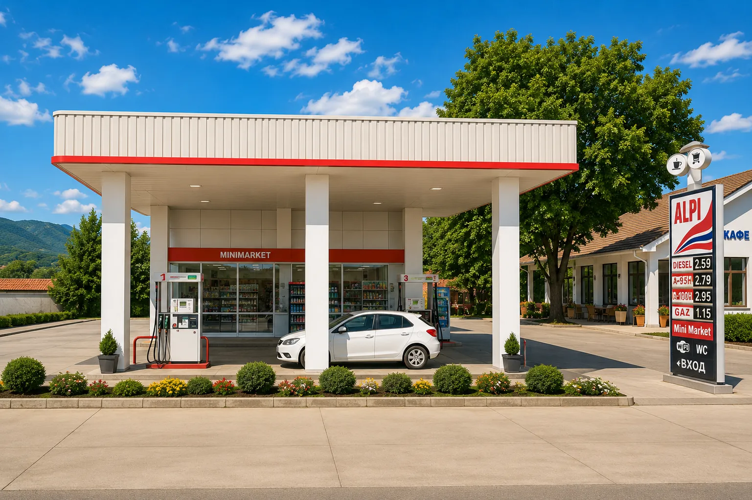 ALPI gas station, Banya